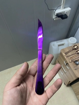 Máquina de revestimento a vácuo multicolor de artigos de mesa de aço inoxidável