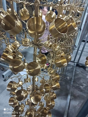 Máquina de revestimento a vácuo PVD de aço inoxidável de metal de cor personalizada