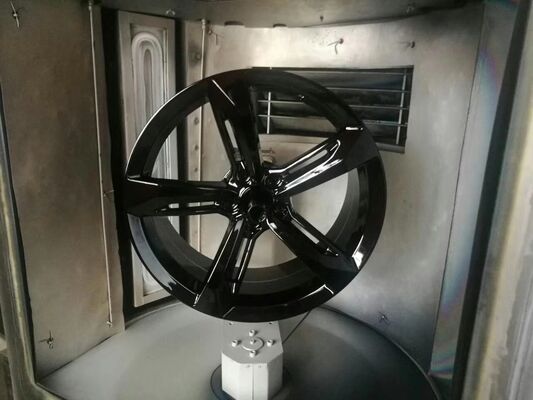 Máquina de revestimento PVD multicolorida personalizada com controle totalmente automático e garantia de 1 ano para aprimoramento da superfície da roda automática