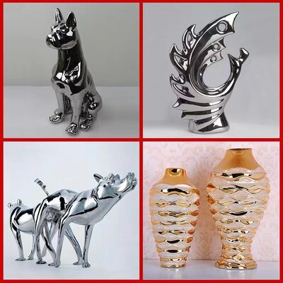 Máquina de revestimento a vácuo PVD UV estável para ornamentos cerâmicos de artesanato com cor iridiscente personalizável