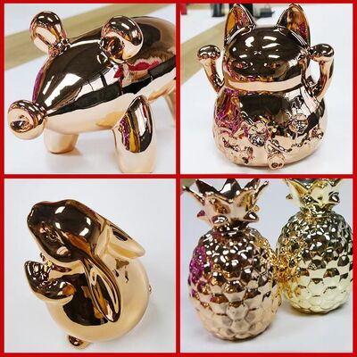 Máquina de revestimento a vácuo PVD UV estável para ornamentos cerâmicos de artesanato com cor iridiscente personalizável