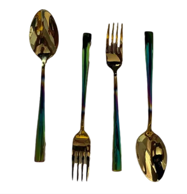 Acessórios de mesa de aço inoxidável Forquilhas de aço inoxidável Ouro Titânio PVD Equipamento de máquina de revestimento a vácuo