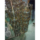 Fabricante de vidro da máquina de revestimento do vácuo do cristal PVD dos produtos vidreiros dourados a rendimento elevado de Foshan JXS
