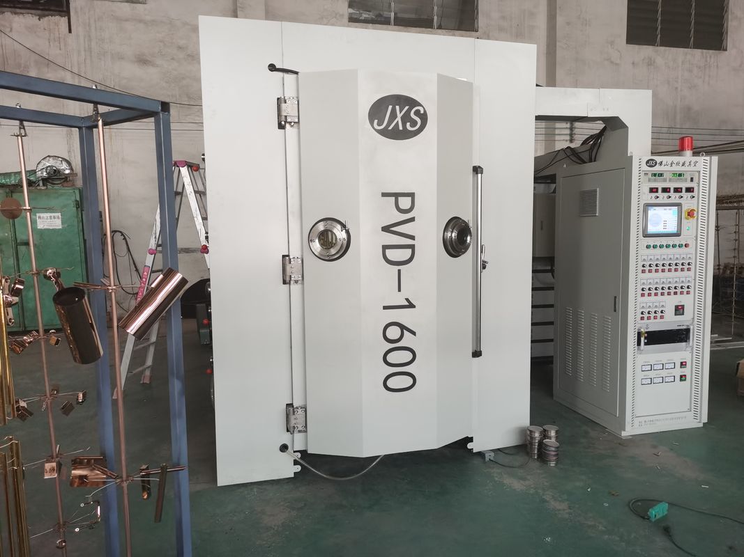 Máquina de revestimento a vácuo PVD totalmente automática com câmara de aço inoxidável e garantia de 1 ano para substratos metálicos e cerâmicos