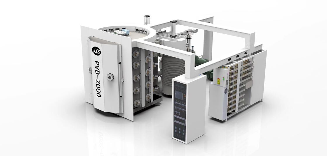 Máquina de revestimento a vácuo PVD com revestimento anticorrosivo de alta resistência ao desgaste e sistema de controlo automático completo para peças de fechadura