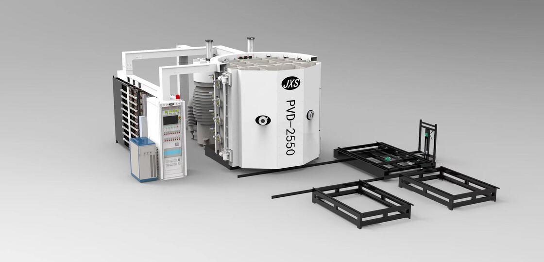 Máquina de revestimento dos produtos vidreiros PVD, equipamento brilhante do chapeamento do vácuo da cor para copos e garrafas de vidro