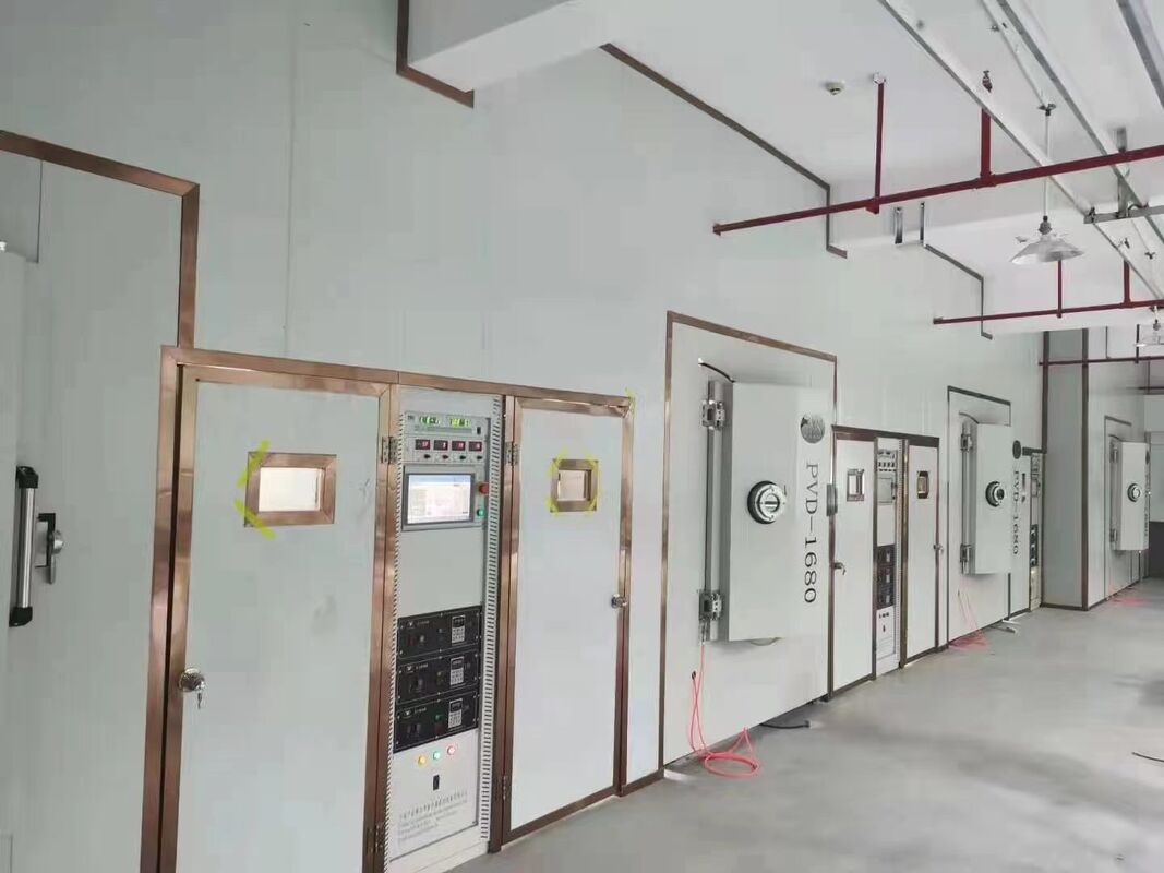 Máquina de revestimento PVD totalmente automática resistente a arranhões com câmara de aço inoxidável para molduras de móveis