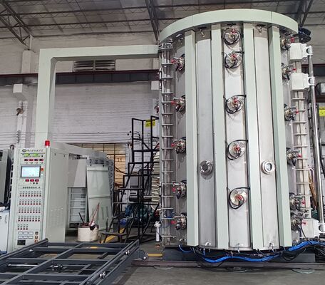 Máquina de revestimento PVD de vácuo de grande cavidade para tela de divisória de aço inoxidável com sistema de controle automático completo