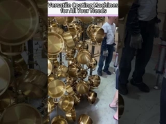 Máquina de revestimento a vácuo PVD de cristal de vidro para cor de ouro